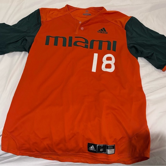 adidas Other - Miami Hurricanes Baseball Jersey